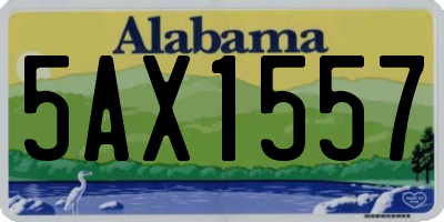 AL license plate 5AX1557