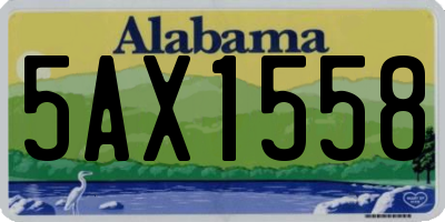 AL license plate 5AX1558