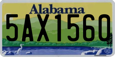 AL license plate 5AX1560