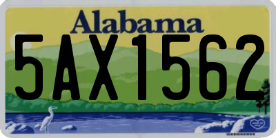 AL license plate 5AX1562