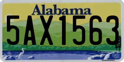 AL license plate 5AX1563