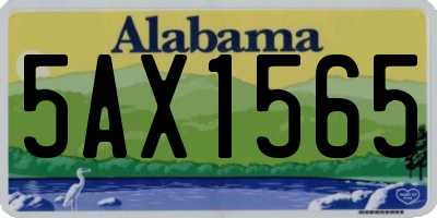 AL license plate 5AX1565