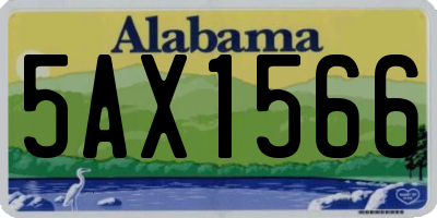 AL license plate 5AX1566