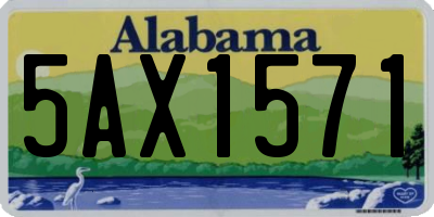 AL license plate 5AX1571