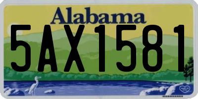 AL license plate 5AX1581