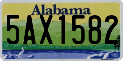 AL license plate 5AX1582