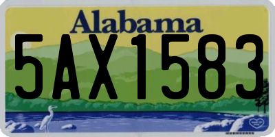 AL license plate 5AX1583