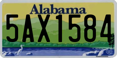 AL license plate 5AX1584