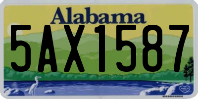 AL license plate 5AX1587