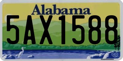 AL license plate 5AX1588
