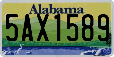 AL license plate 5AX1589
