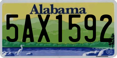 AL license plate 5AX1592