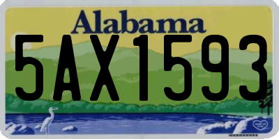 AL license plate 5AX1593