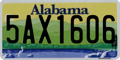 AL license plate 5AX1606