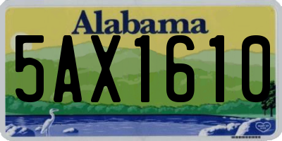 AL license plate 5AX1610