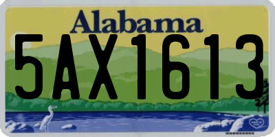 AL license plate 5AX1613
