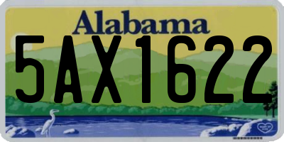 AL license plate 5AX1622