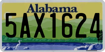 AL license plate 5AX1624