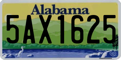 AL license plate 5AX1625