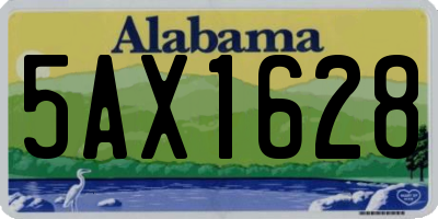 AL license plate 5AX1628
