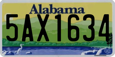 AL license plate 5AX1634