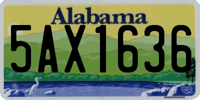 AL license plate 5AX1636