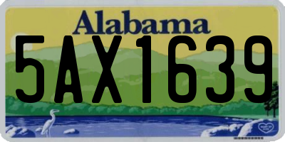 AL license plate 5AX1639
