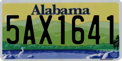 AL license plate 5AX1641