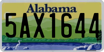 AL license plate 5AX1644
