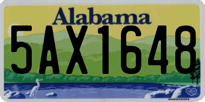 AL license plate 5AX1648