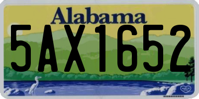 AL license plate 5AX1652
