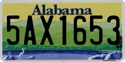 AL license plate 5AX1653