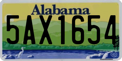 AL license plate 5AX1654