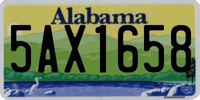 AL license plate 5AX1658