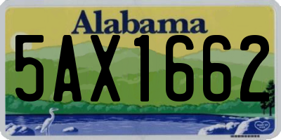 AL license plate 5AX1662
