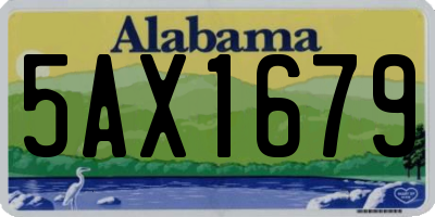 AL license plate 5AX1679