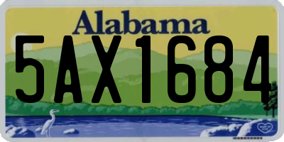 AL license plate 5AX1684