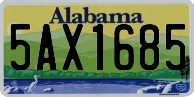 AL license plate 5AX1685