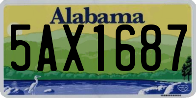 AL license plate 5AX1687