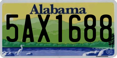 AL license plate 5AX1688