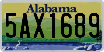 AL license plate 5AX1689