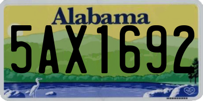 AL license plate 5AX1692