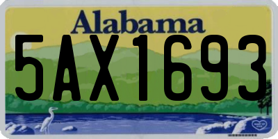 AL license plate 5AX1693