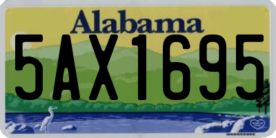 AL license plate 5AX1695
