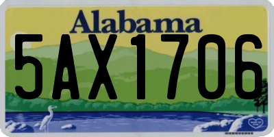 AL license plate 5AX1706