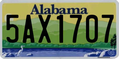 AL license plate 5AX1707