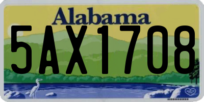 AL license plate 5AX1708