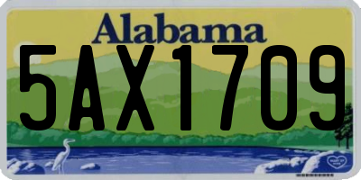AL license plate 5AX1709
