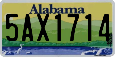 AL license plate 5AX1714