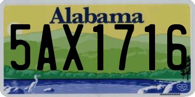 AL license plate 5AX1716